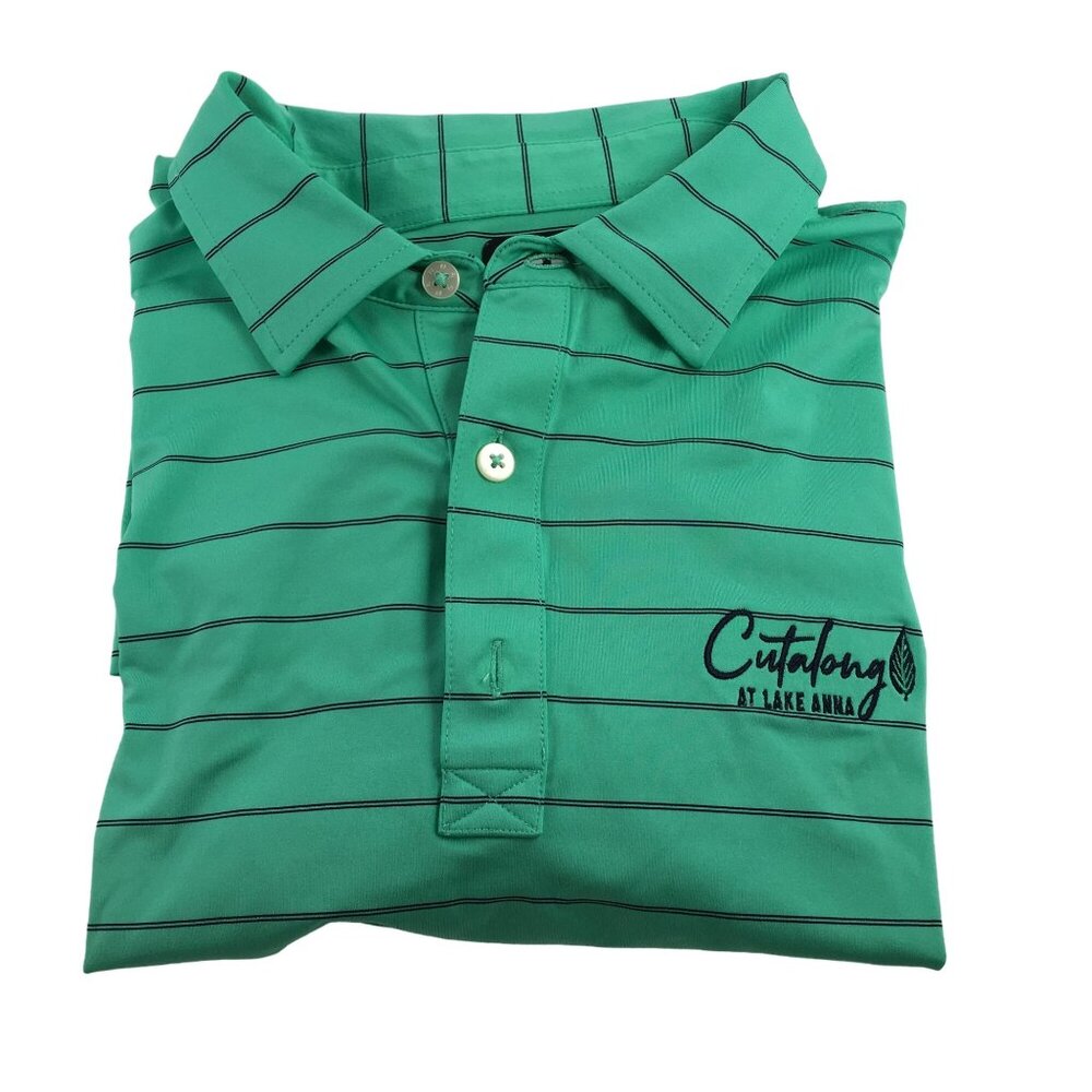 FOOTJOY GREEN STRIPED GOLF POLO CUTALONG AT LAKE ANNA MENS XL - Picture 3 of 4